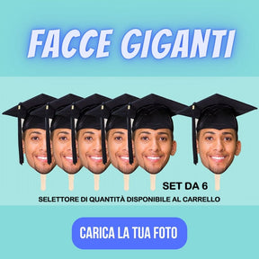 Facce giganti idee regalo originali per laurea e diploma